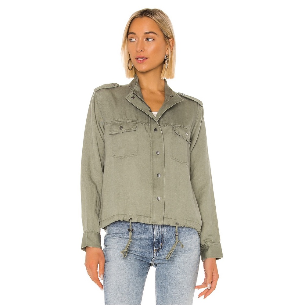 Rails Collins Chambray Military Jacket in Sage